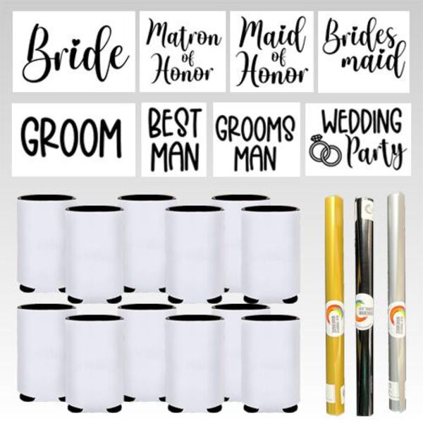 Wedding Party Koozies SVG Bundle Thumbnail