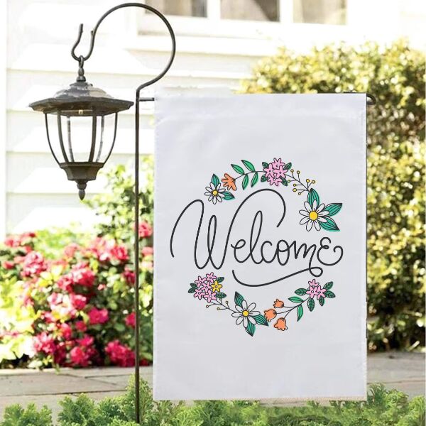 Completed Garden Flag With Pole Thumbnail