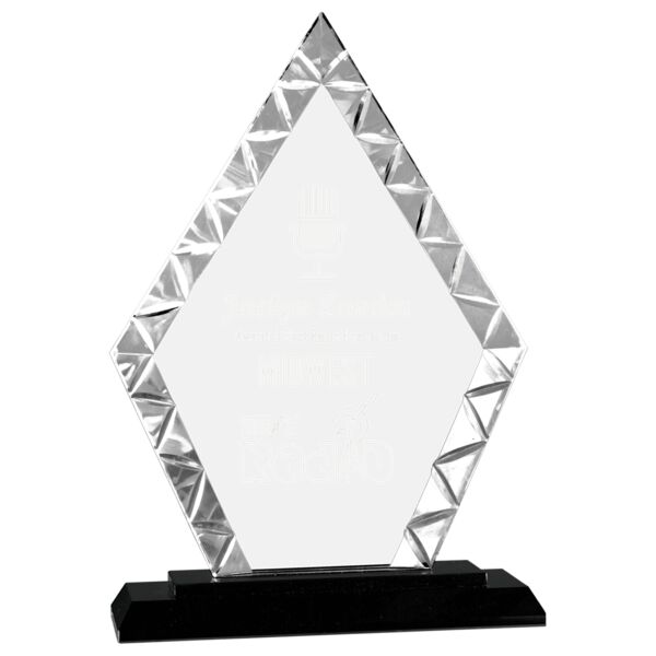 9" Diamond Accent Glass on Base Thumbnail