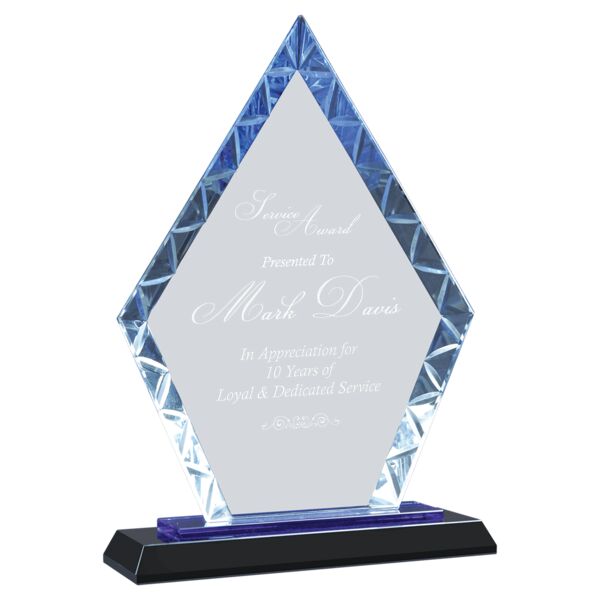 9" Diamond Accent Glass on & Reflective Base Thumbnail