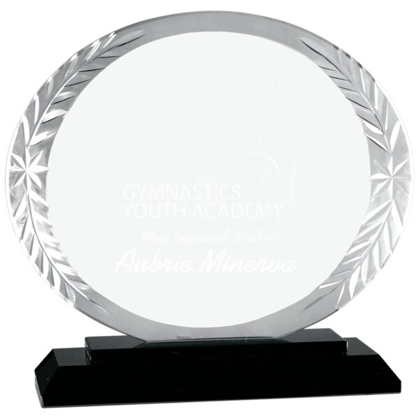 5 3/4" Oval Accent Glass on Base Thumbnail