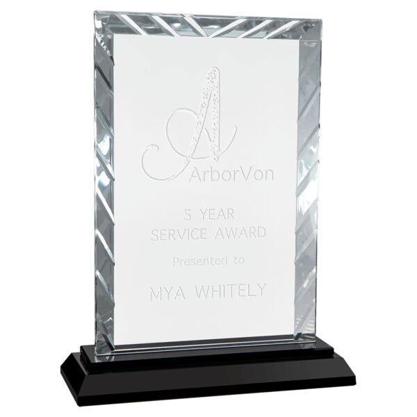 8" Rectangle Accent Glass on Base Thumbnail