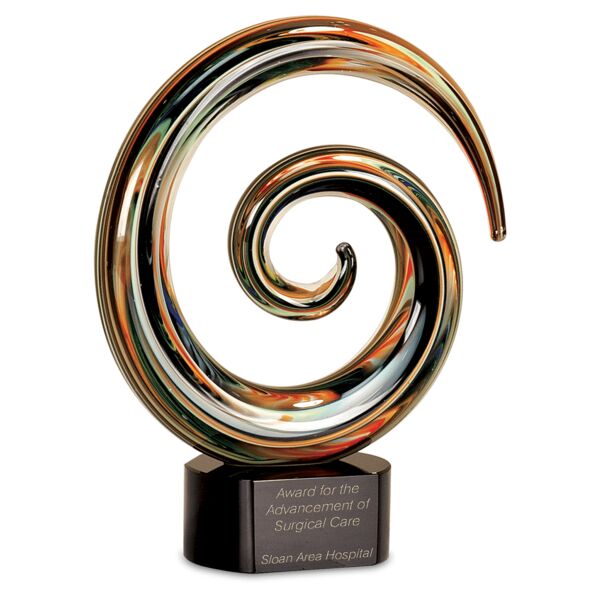 9 1/4" Swirl Art Glass Thumbnail