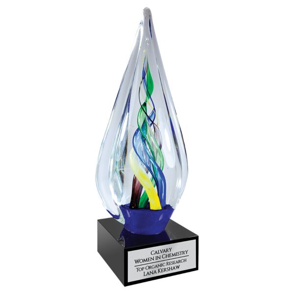 10 3/4" Infinity Twist Glass with Base Thumbnail