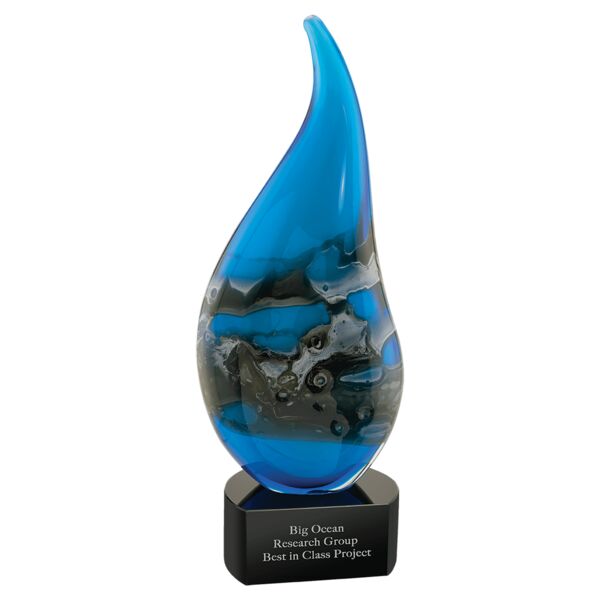 11 1/2" with and Accent Curved Raindrop Art Glass Thumbnail