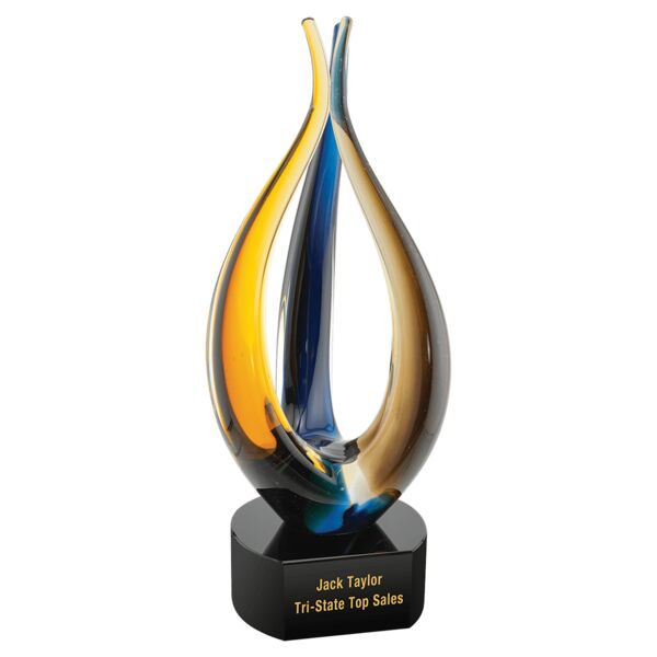 11 1/2" /Brown Tri Rise Art Glass Thumbnail