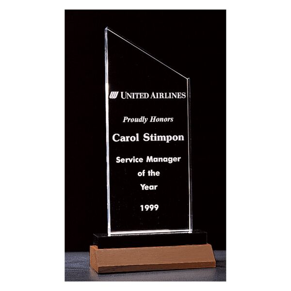 4 1/4" x 7 1/4" Zenith Series Acrylic with Acrylic Base and Base Thumbnail