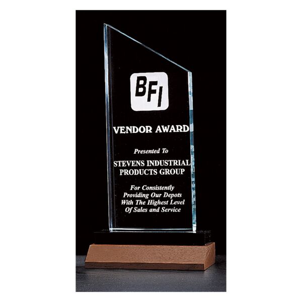 4 3/4" x 11 3/4" Zenith Series Jade Acrylic with Acrylic Base and Base Thumbnail