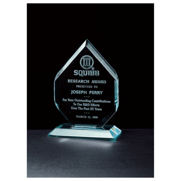 5" x 7 3/4" Flame Series Jade Acrylic Thumbnail