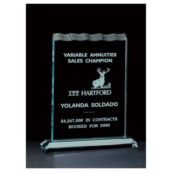 8 1/2" x 11 1/4" Tidal Series Jade Acrylic Award Thumbnail