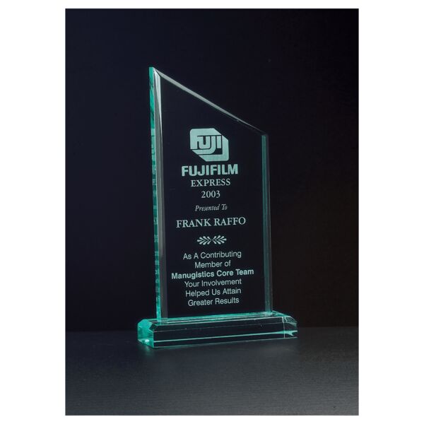 4 3/4" x 7 3/4" Zenith Series Jade Acrylic Award Thumbnail