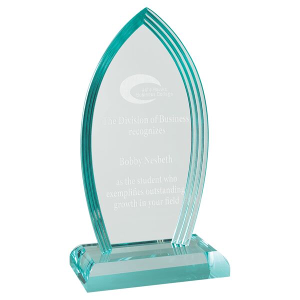 4 1/4" x 7 3/4" Flame Series Jade Acrylic Award Thumbnail