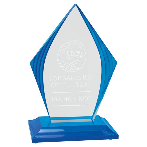 5 7/8" x 8 3/4" Flame Series Acrylic with Accented Upright and Base Thumbnail