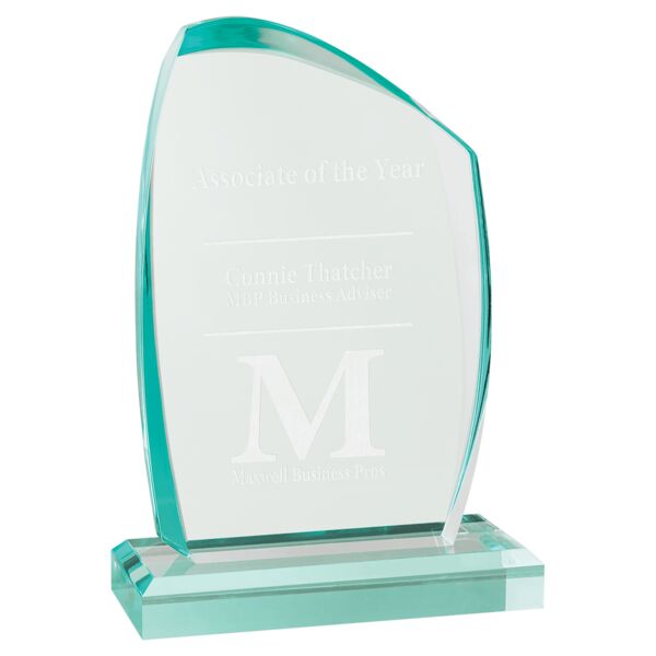 5" x 8 1/4" Tidal Series Jade Acrylic Award Thumbnail