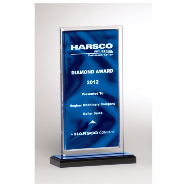 5" x 6 1/2" Draped Satin Patterned Acrylic with Mirror Border, with Top Base Thumbnail