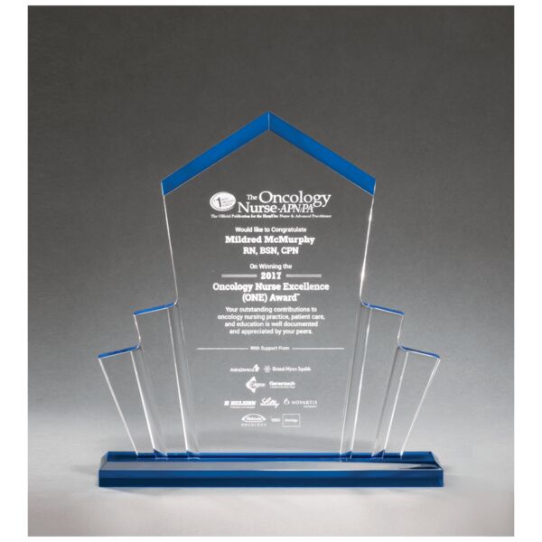 10" x 10 3/4" Large Tower Spotlight Acrylic with Accent on Acrylic Base Thumbnail