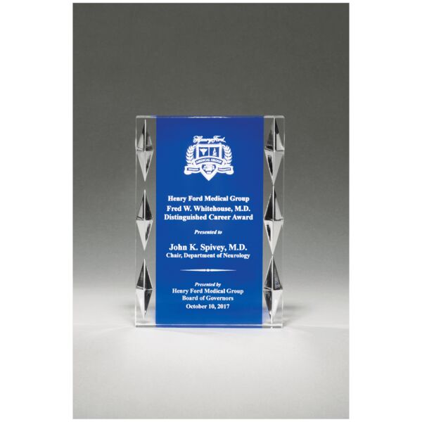 5" x 7" Freestanding Acrylic with Background and Carved Jewel Accents Thumbnail