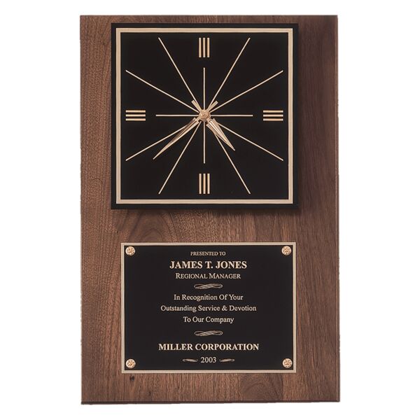 12" x 18" American Quartz Clock with Plate/Hangs Vertical or Horizontal Thumbnail