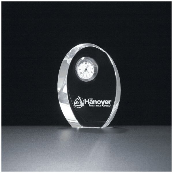 3 7/8" x 4 7/8" Crystal Clock Thumbnail