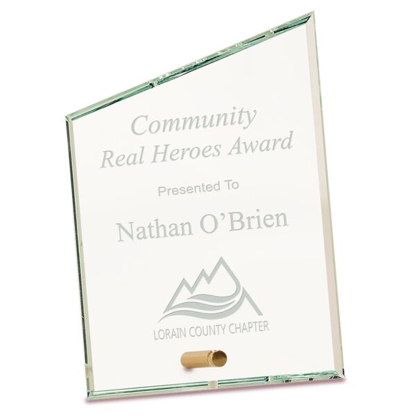 5" x 7" Slant Rectangle CrystalEdge Glass Thumbnail