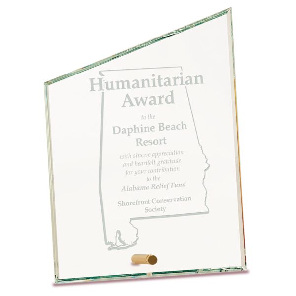 6" x 8" Slant Rectangle CrystalEdge Glass Thumbnail