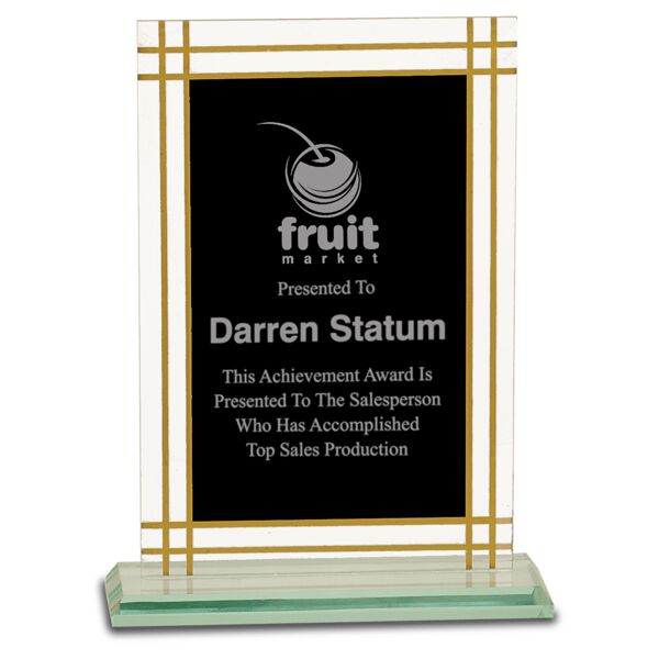 7 1/2" Contemporary Glass Full Border Award Thumbnail