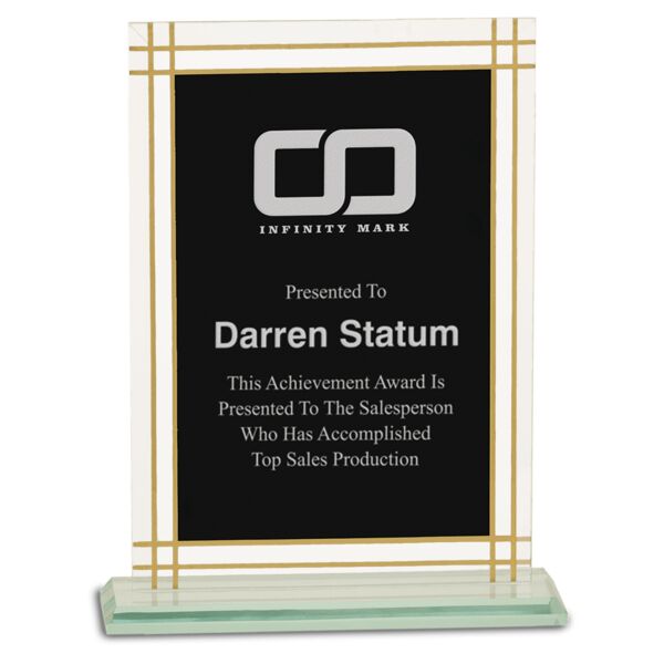 8 1/2" Contemporary Glass Full Border Award Thumbnail