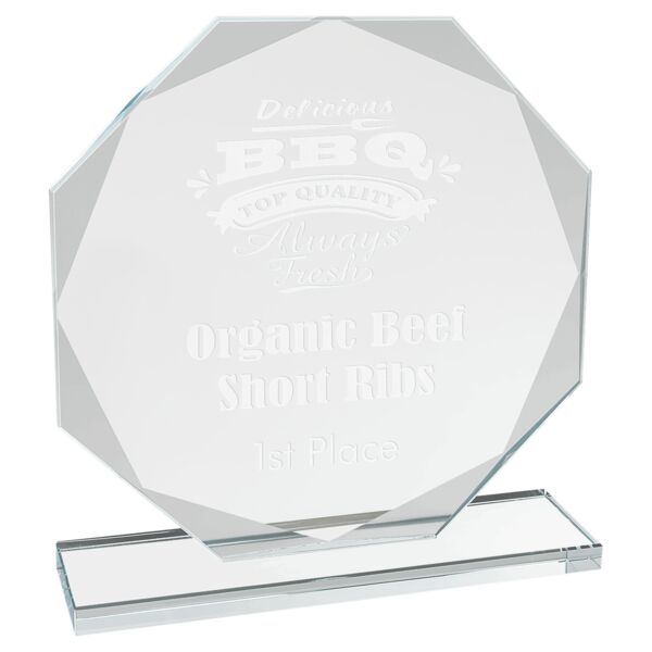 7 1/2" Octagon Glass Award Thumbnail