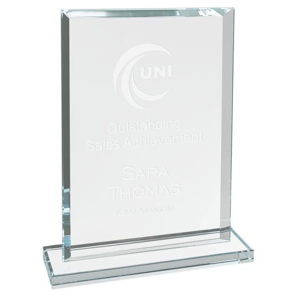 7" Rectangle Glass Award Thumbnail