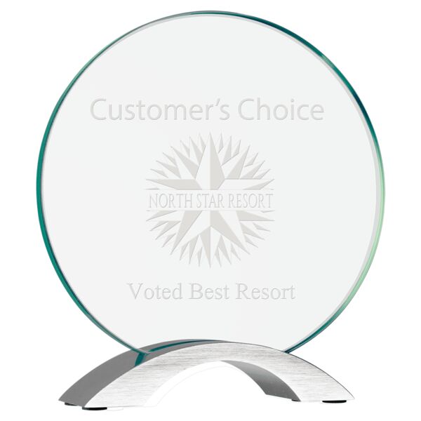 7 1/4" Round Cosmic Glass with Base Thumbnail