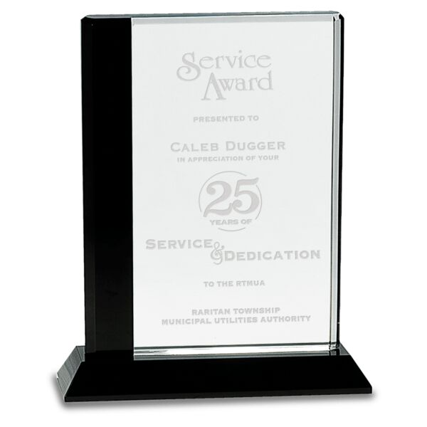 6 1/2" x 8" Edge Crystal on Base Thumbnail