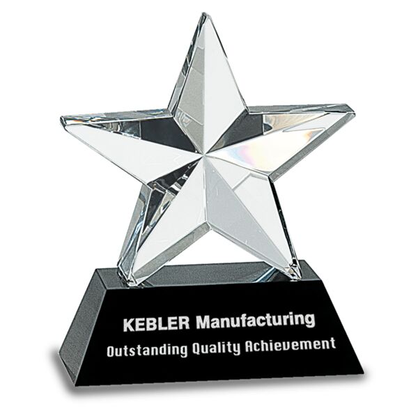 6" Crystal 3D Star on Base Thumbnail