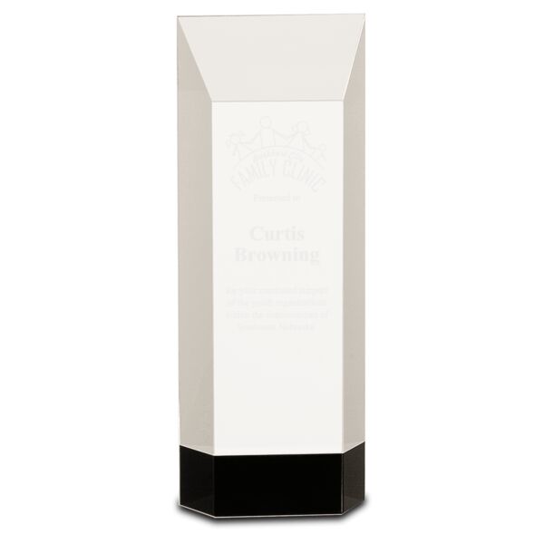 9 1/2" Crystal Self-Standing Rectangle on Base Thumbnail