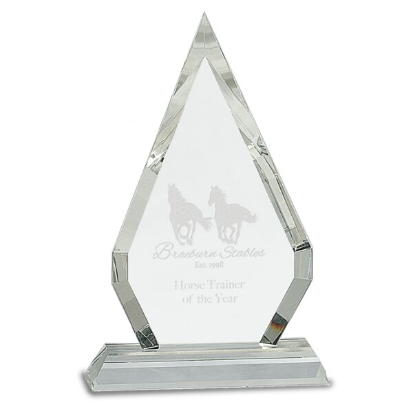 8 1/2" Crystal Diamond on Pedestal Base Thumbnail