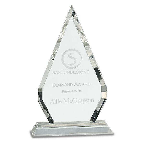 10" Crystal Diamond on Pedestal Base Thumbnail