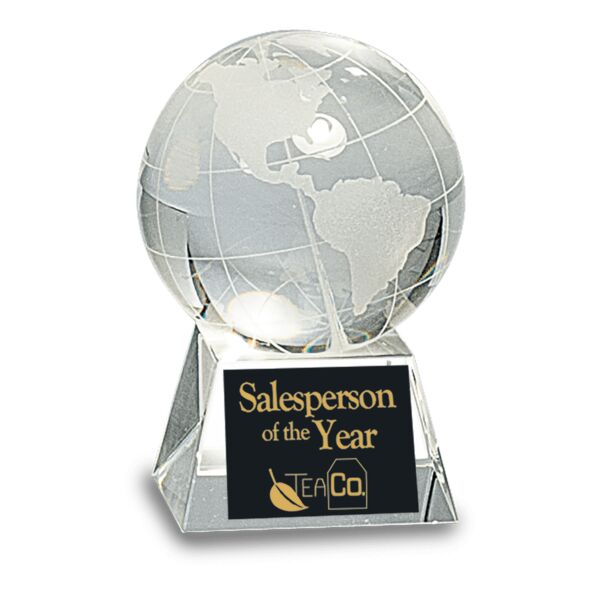 3 1/2" Crystal Globe on Base Thumbnail