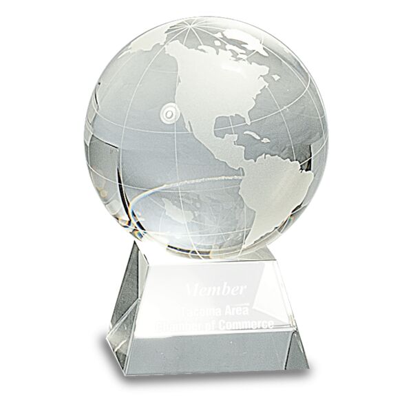 4 1/2" Crystal Globe on Base Thumbnail