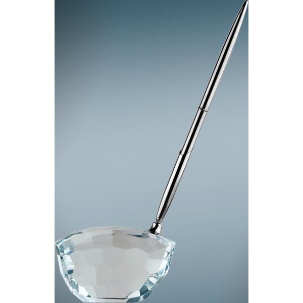 3 3/8" x 9" Crystal Golf Club with Pen Thumbnail