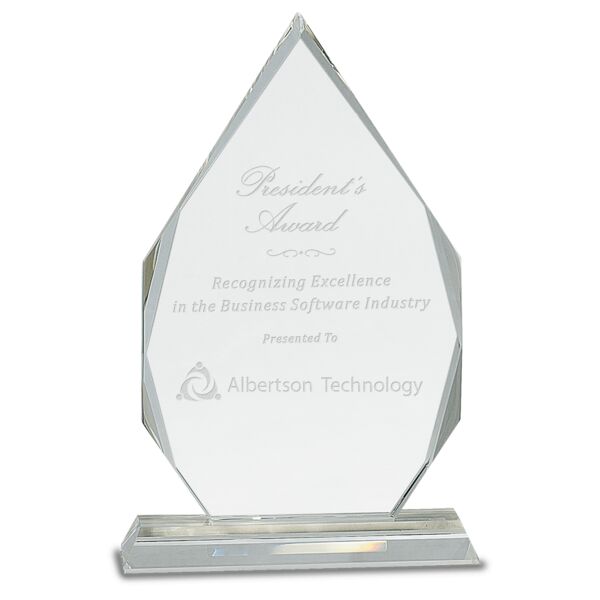 10 1/2" Crystal Diamond on Pedestal Base Thumbnail