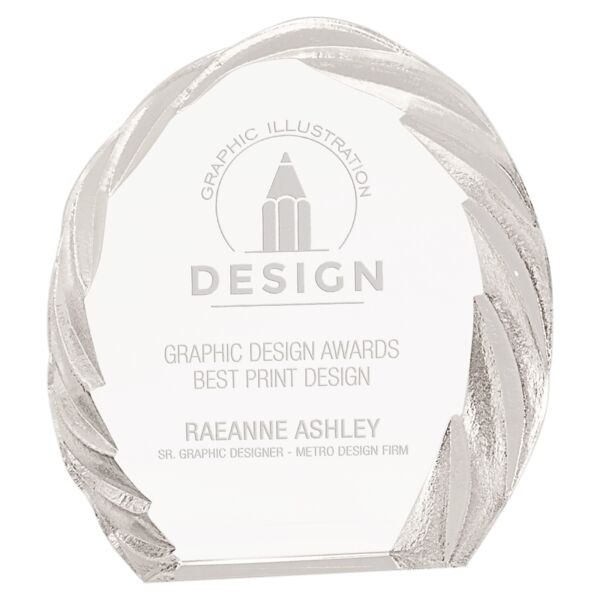 6" Oval Crystal with Decorative Edge Thumbnail