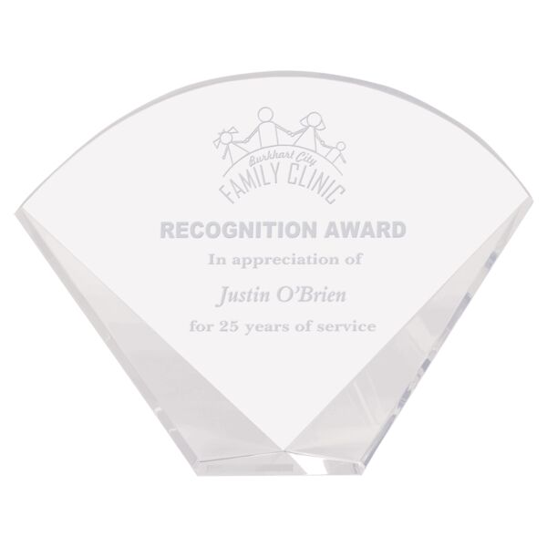 9" x 7" Crystal Facet Fan Thumbnail