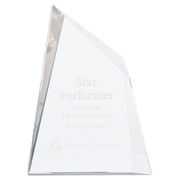 6 1/2" x 8 3/4" Crystal Facet Wedge Thumbnail