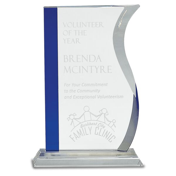 9 3/4" Edge Crystal Wave on Base Thumbnail