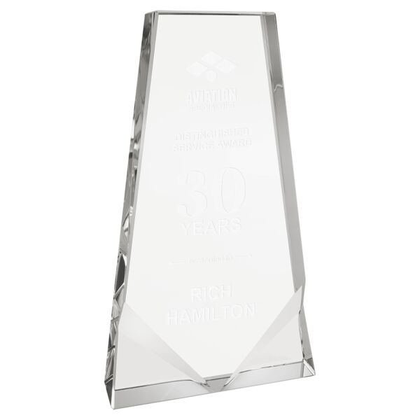 4 3/4" x 8 1/4" Crystal Wedge with Two Front Bevels Thumbnail