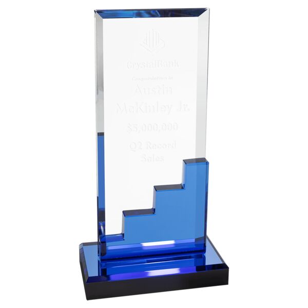 4 1/2" x 8 5/8 Crystal Staircase with Mirror Base Thumbnail