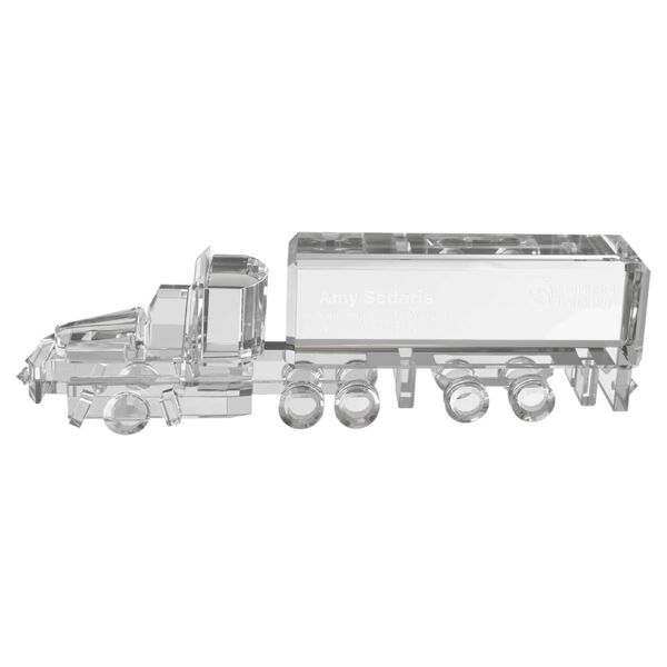 7" x 2 1/4" Crystal Semi Truck Thumbnail