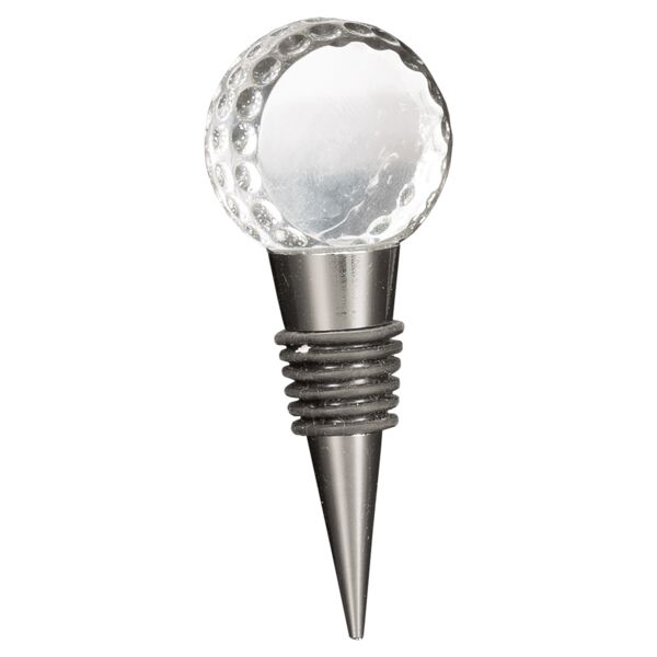4" Crystal Golf Ball Wine Stopper Thumbnail
