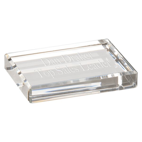 4" x 3" Crystal Rectangle Paperweight Thumbnail