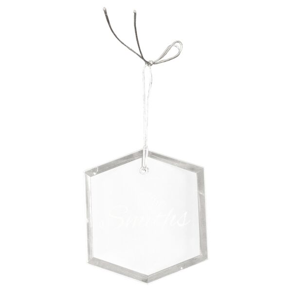3" Crystal Hexagon Ornament Thumbnail