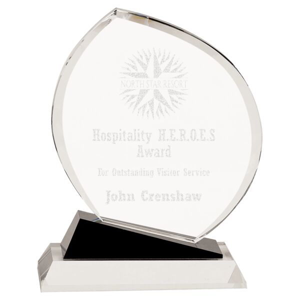 9 1/2" Crystal Oblong with Accents Thumbnail